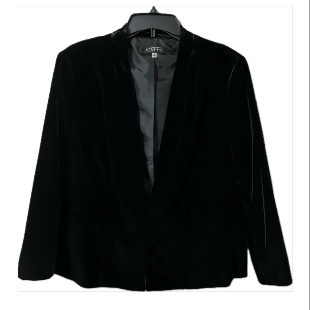 Black Velvet Blazer by KASPER SZ 10